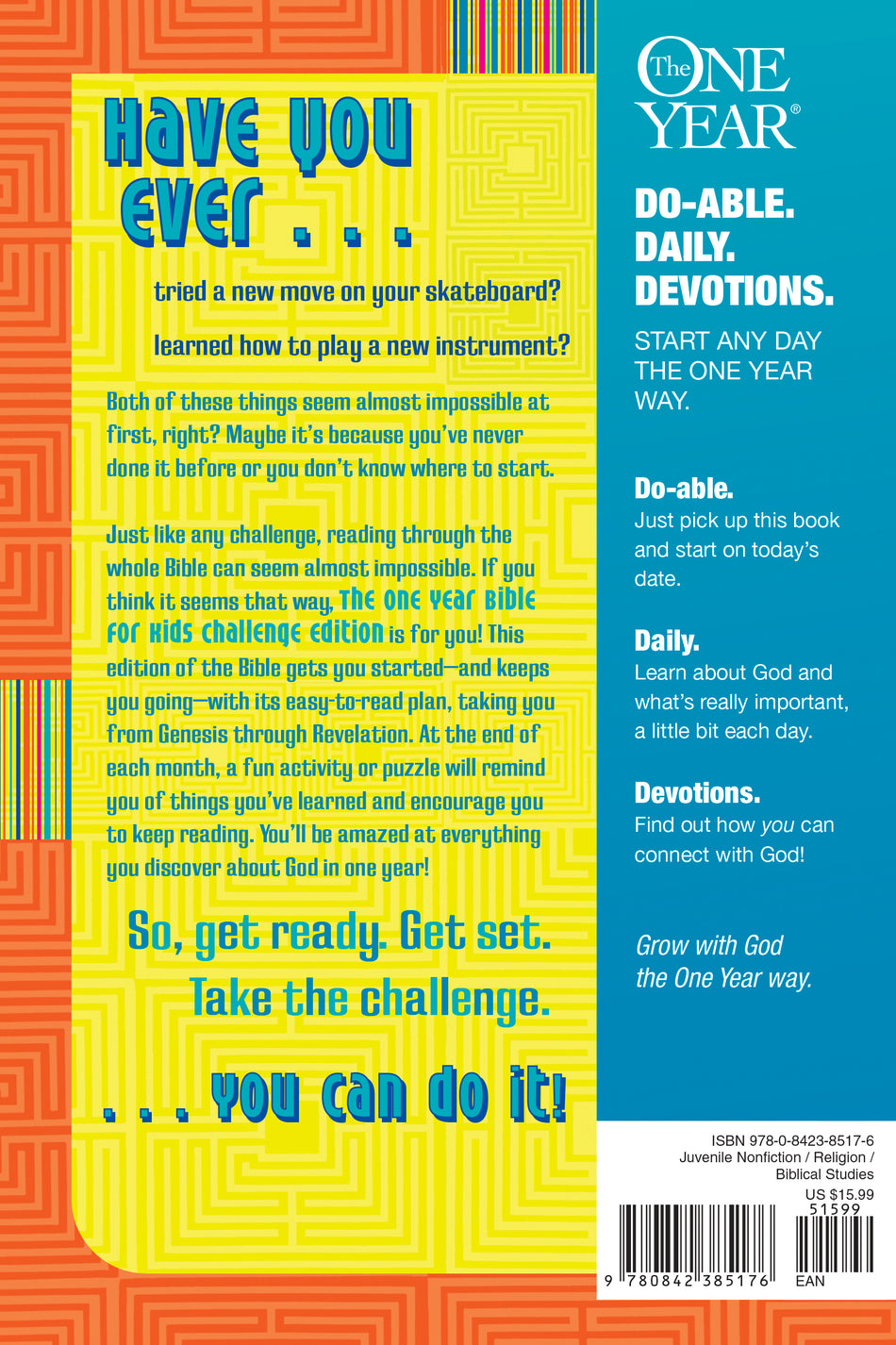 The One Year Bible for Kids, Challenge Edition NLT by Tyndale, product view 2