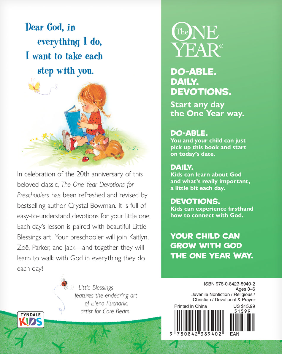 The One Year Devotions for Preschoolers by Tyndale, product view 2