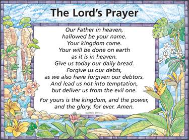 The Lord’s Prayer Wall Chart ("Debts")