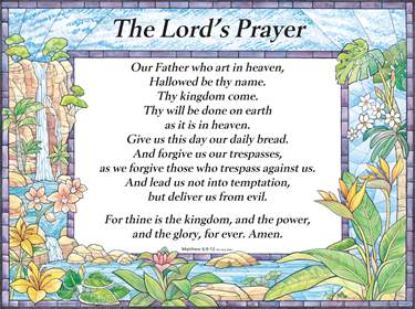 The Lord’s Prayer Wall Chart ("Trespasses")