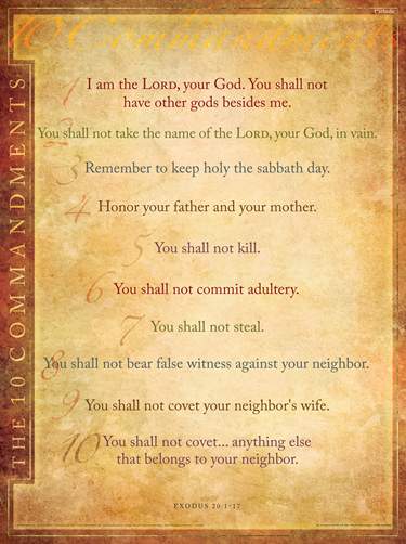 The 10 Commandments (Catholic edition)