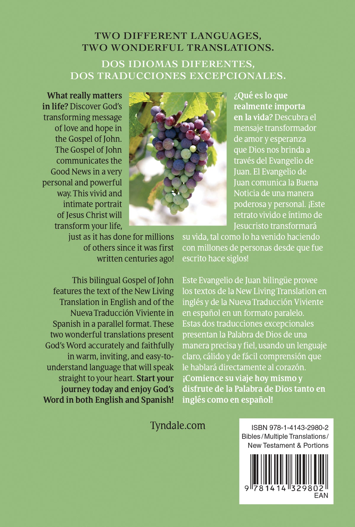 Gospel of John (NLT) / Evangelio de Juan (NTV) Parallel by Tyndale, product view 2