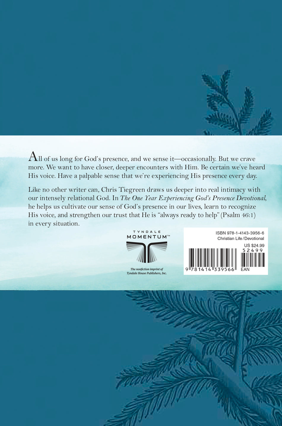 The One Year Experiencing God's Presence Devotional by Tyndale, product view 2