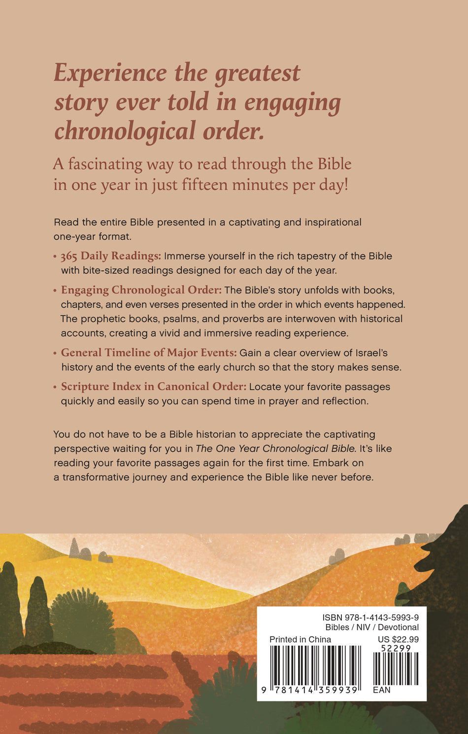 The One Year Chronological Bible NIV by Tyndale, product view 2