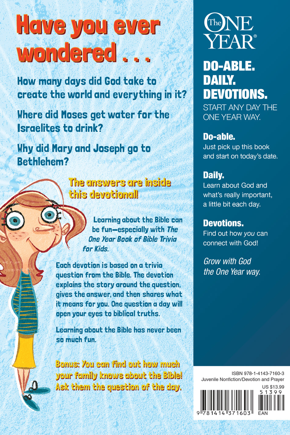 The One Year Book of Bible Trivia for Kids by Tyndale, product view 2