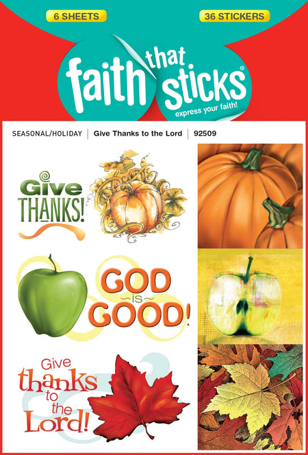 Give Thanks to the Lord Stickers by Tyndale