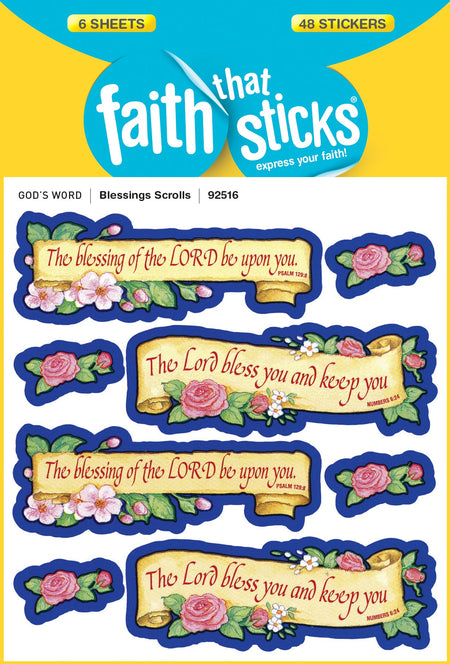 Blessings Scrolls Stickers by Tyndale