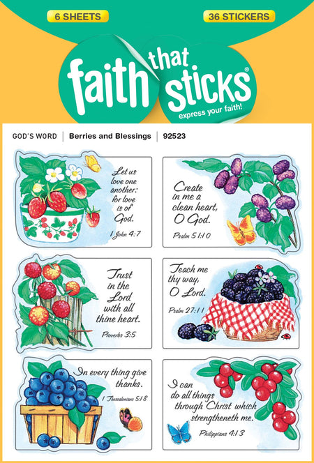 Berries and Blessings Stickers by Tyndale