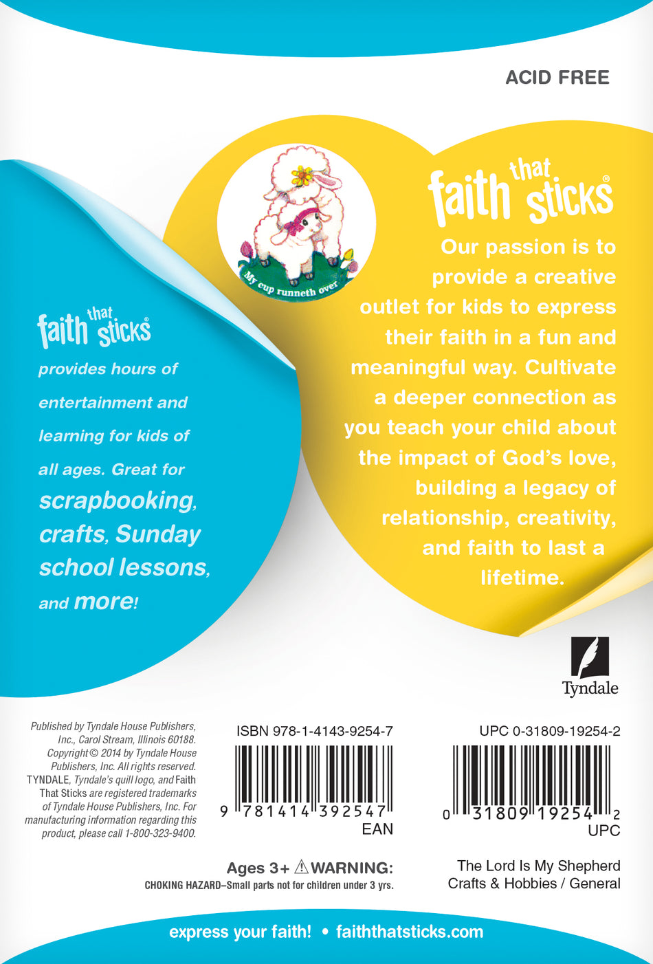 The Lord Is My Shepherd Stickers by Tyndale, product view 2