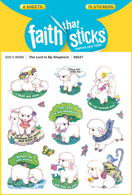 The Lord Is My Shepherd Stickers by Tyndale