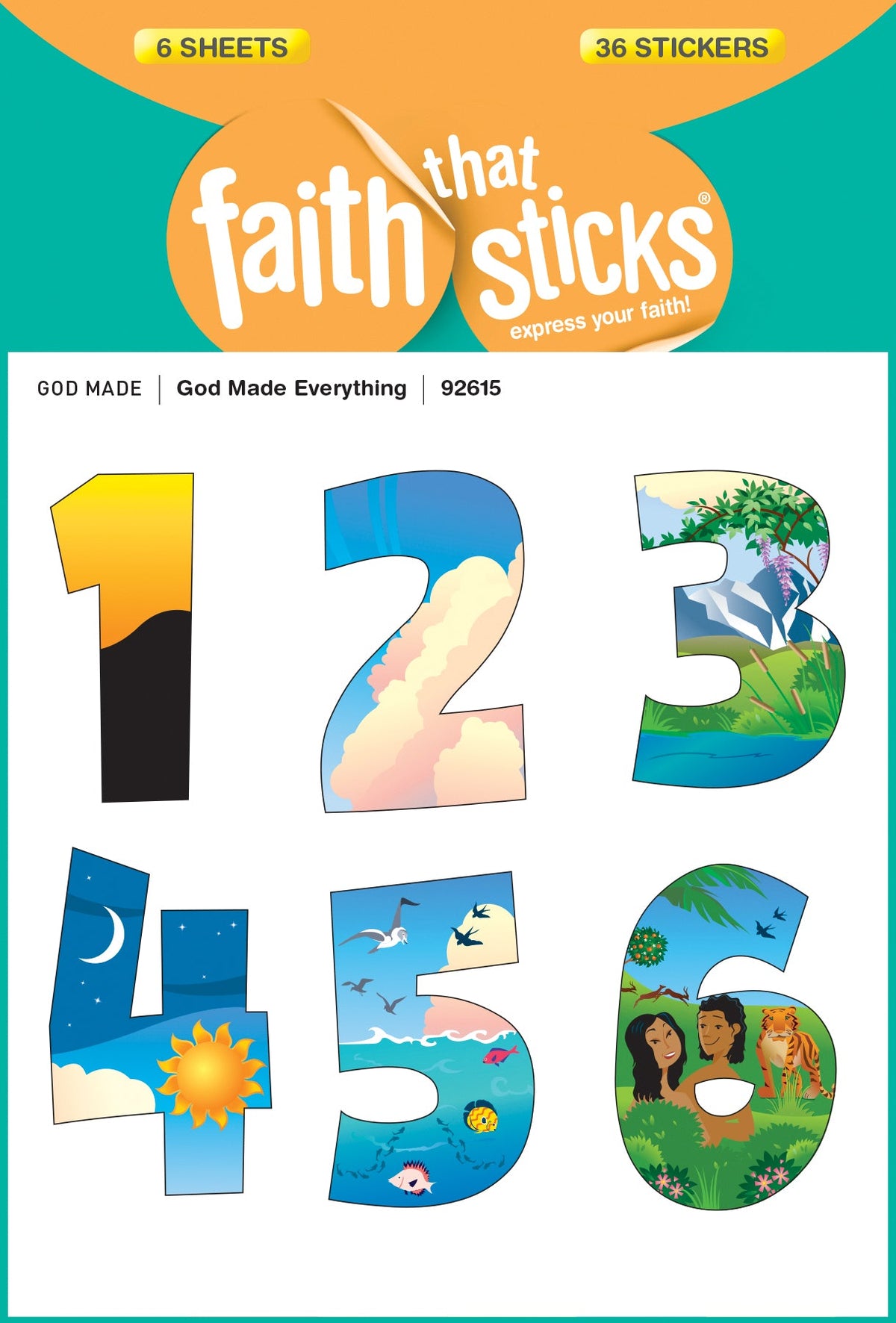 God Made Everything Stickers by Tyndale