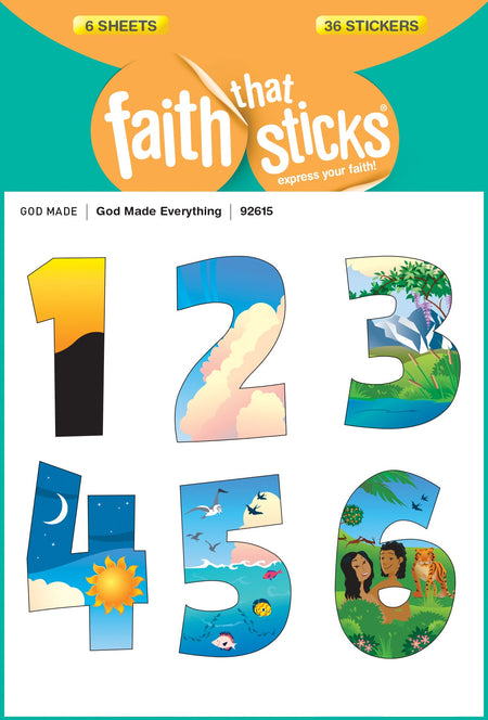 God Made Everything Stickers by Tyndale