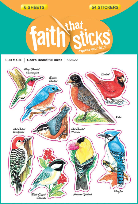 God's Beautiful Birds Stickers by Tyndale