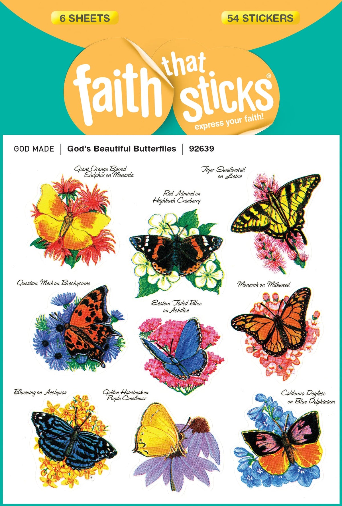 God's Beautiful Butterflies Stickers by Tyndale