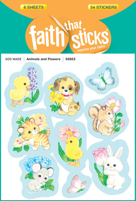 Animals and Flowers Stickers by Tyndale