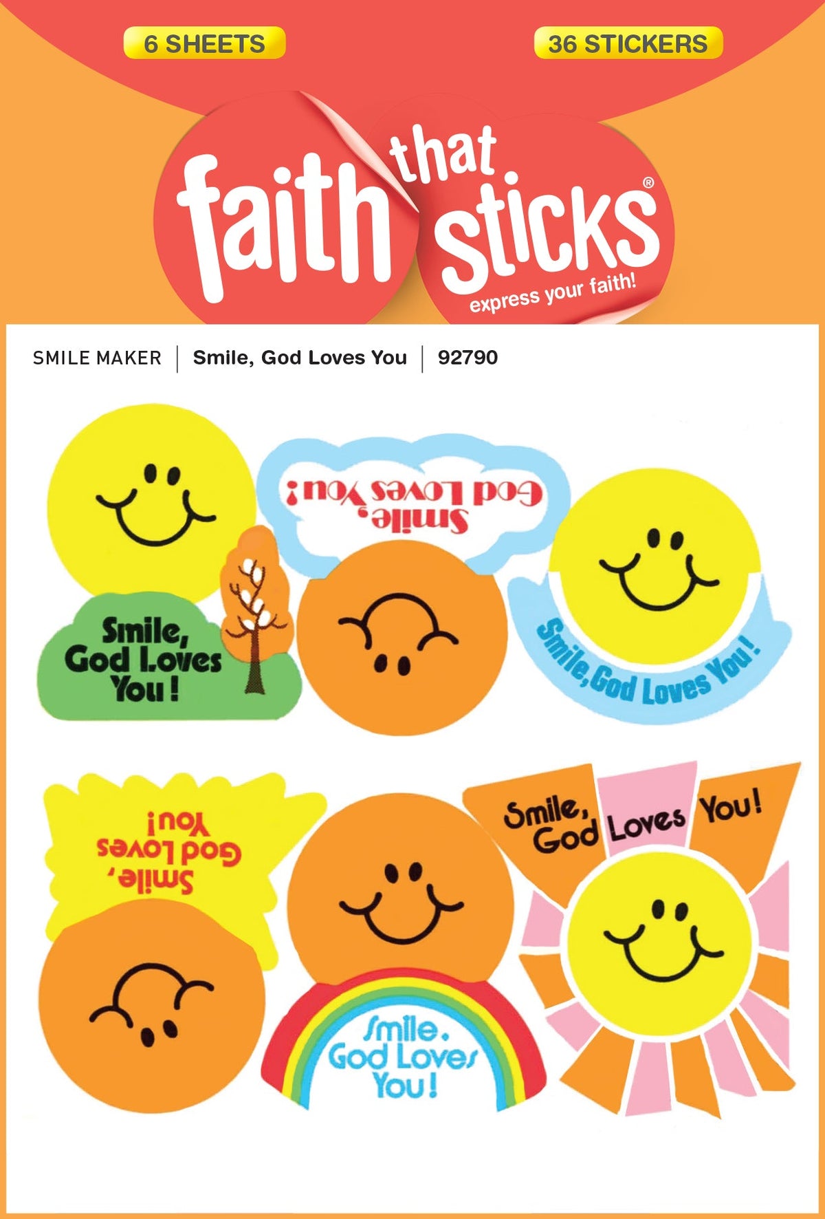 Smile, God Loves You Stickers by Tyndale