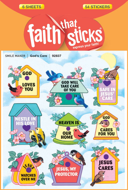 God's Care Stickers by Tyndale