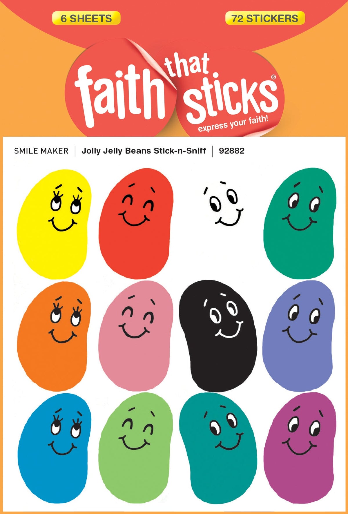 Jolly Jelly Beans Stick-n-Sniff Stickers by Tyndale