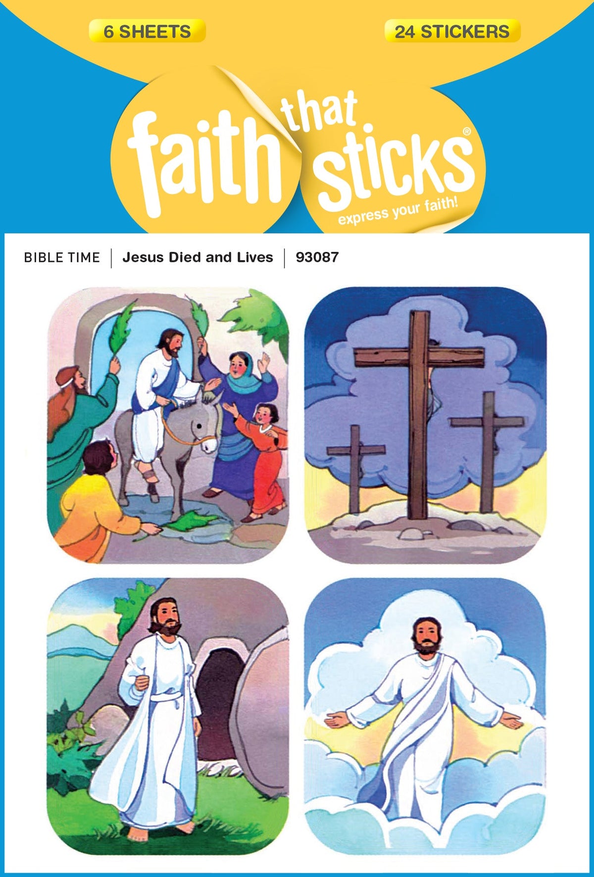 Jesus Died and Lives Stickers by Tyndale