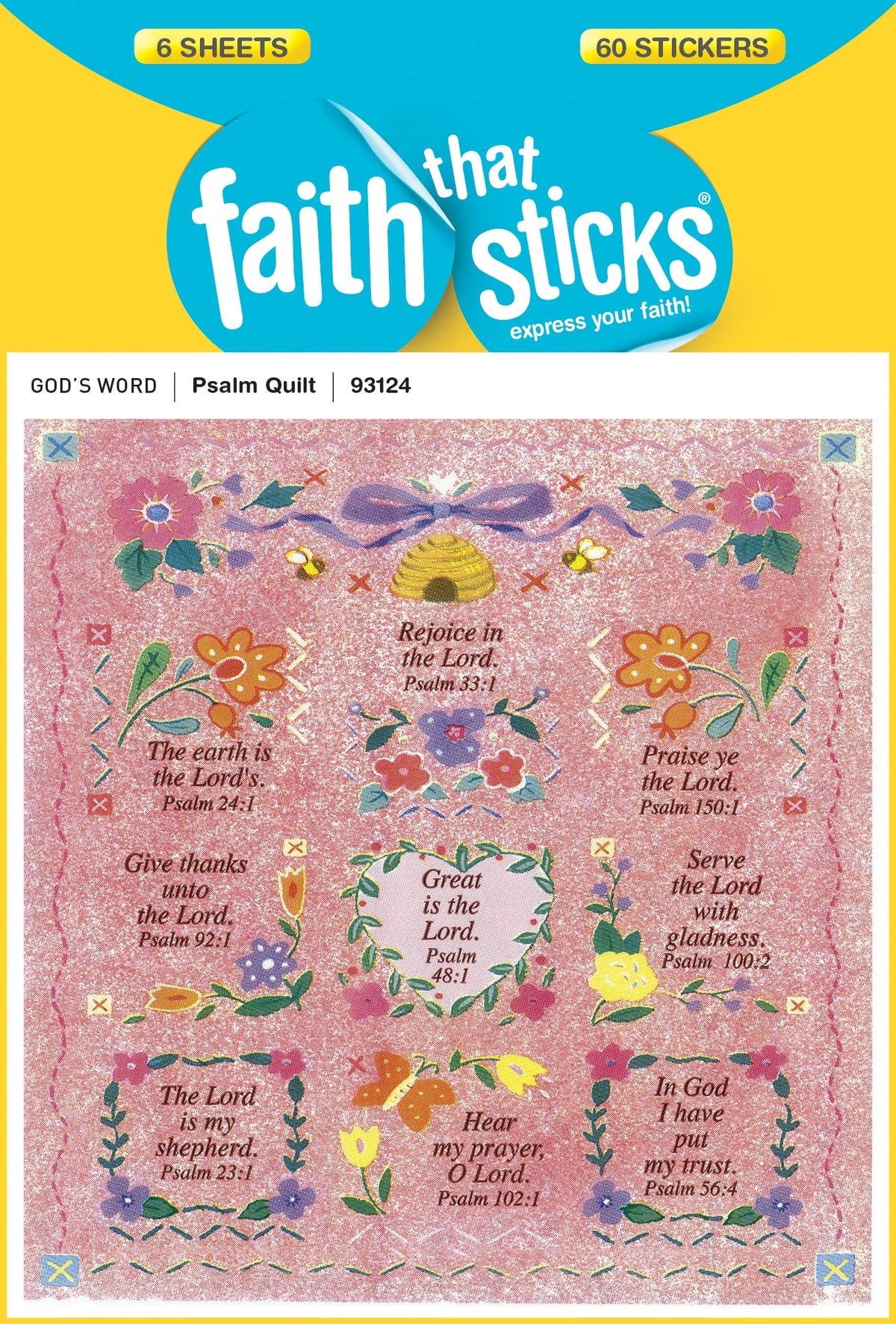 Psalm Quilt Stickers by Tyndale