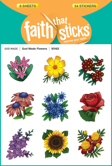 God Made Flowers Stickers by Tyndale