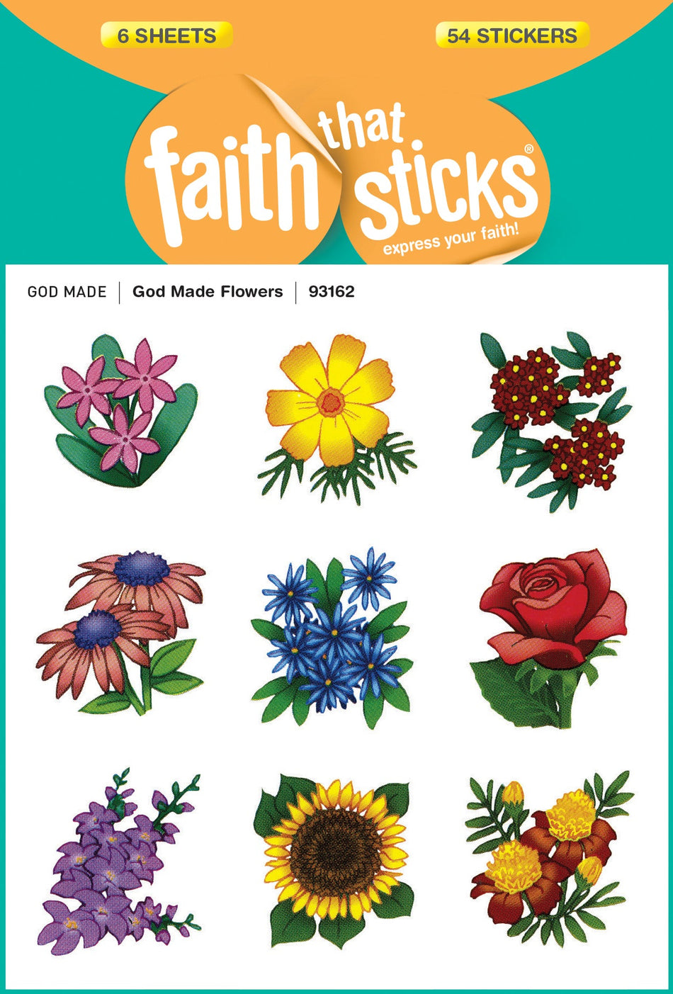 God Made Flowers Stickers by Tyndale