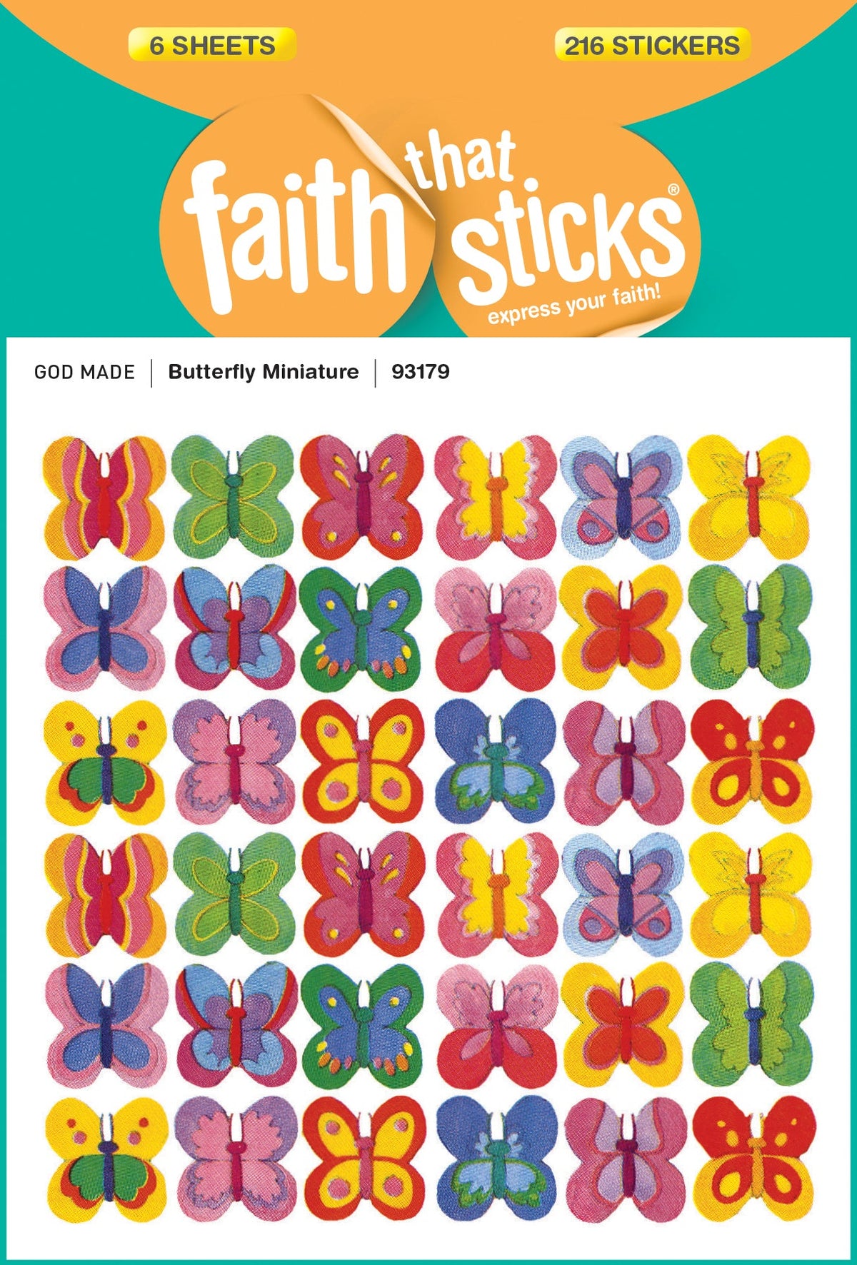 Butterfly Miniature Stickers by Tyndale