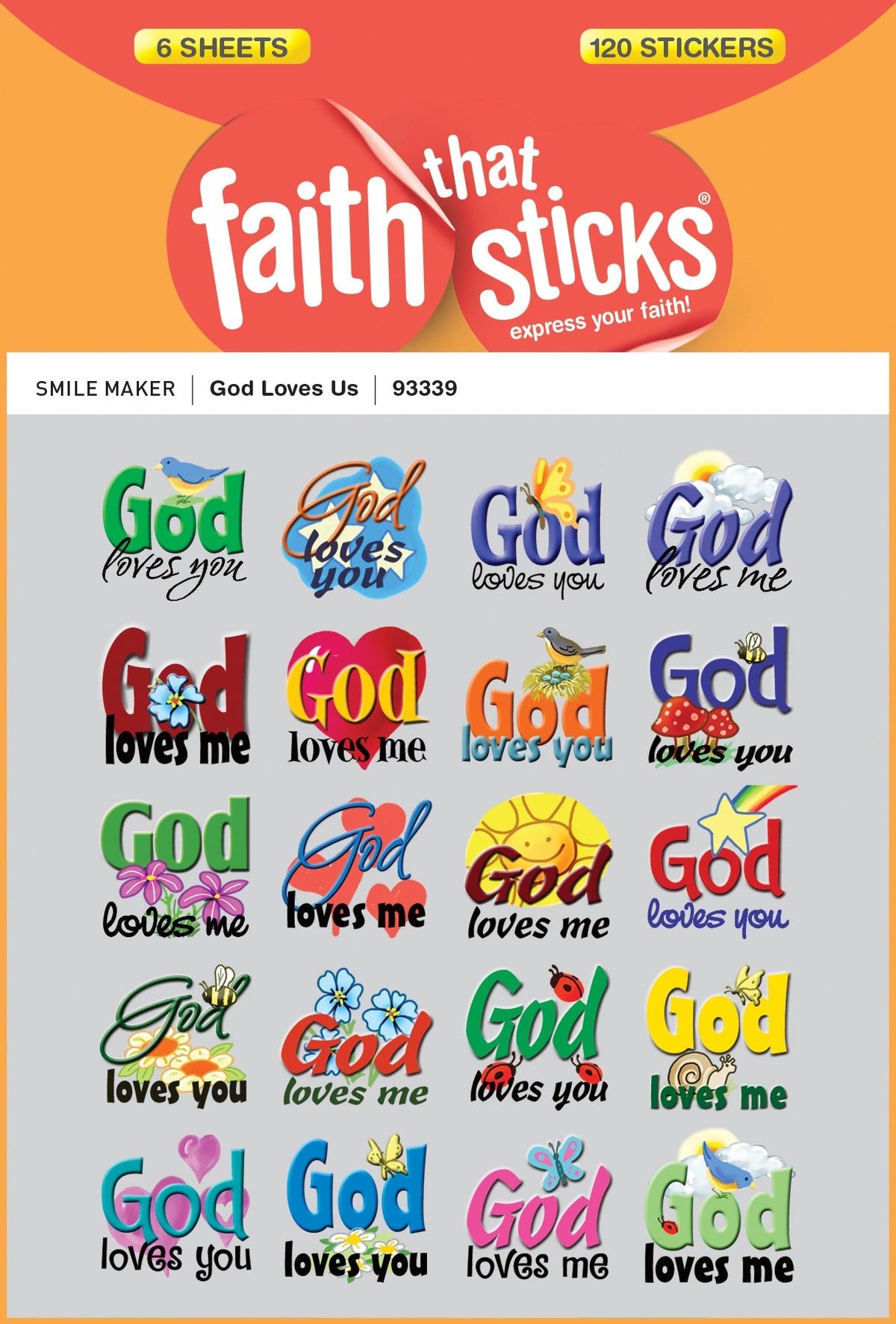 God Loves Us Stickers by Tyndale