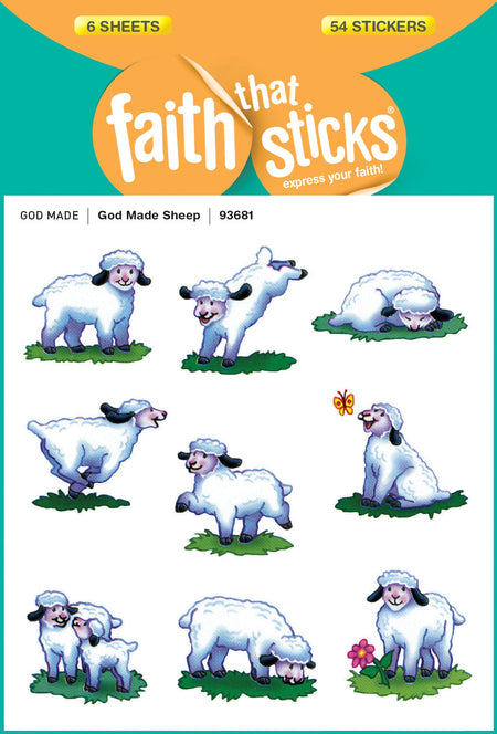 God Made Sheep Stickers by Tyndale