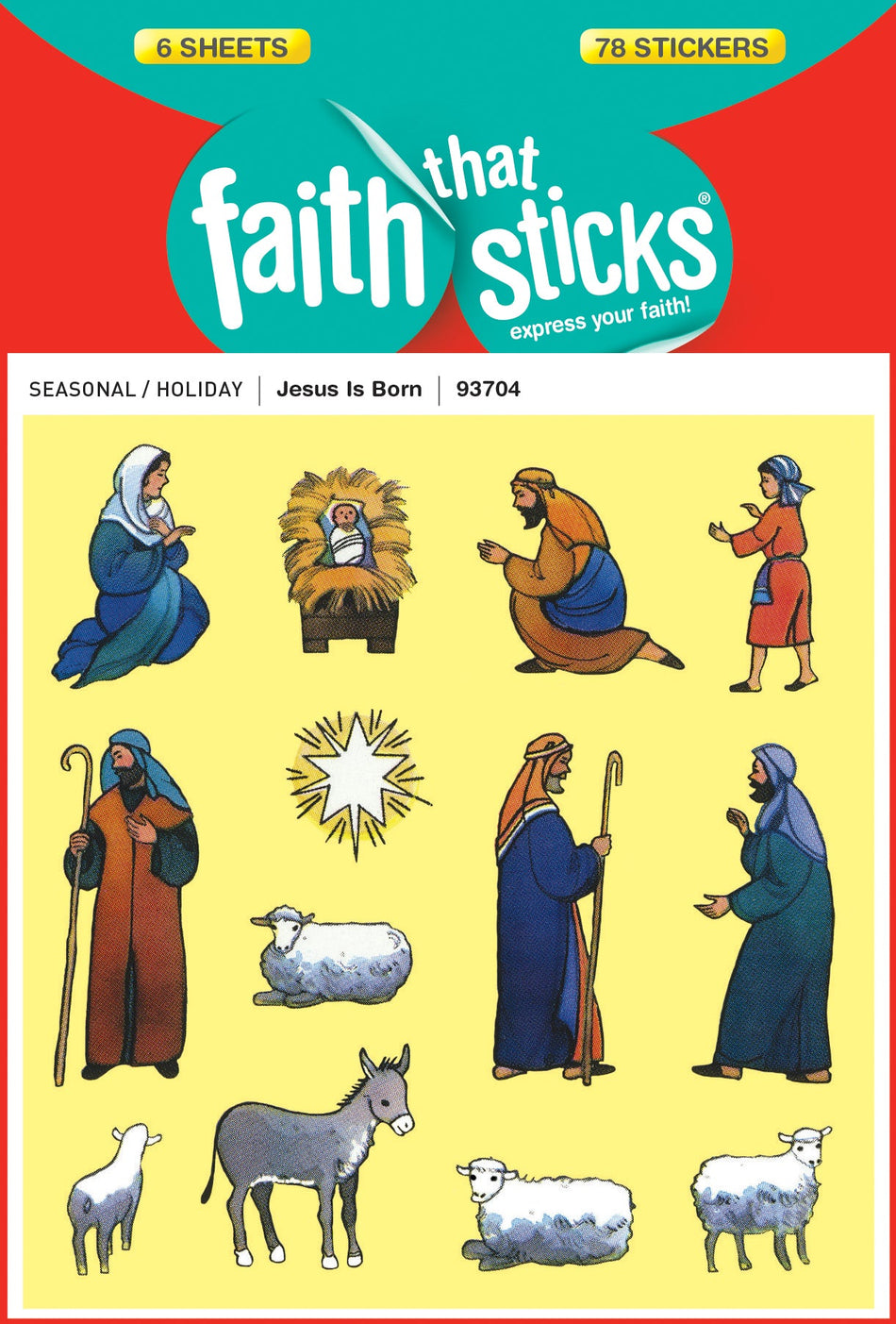 Jesus Is Born Stickers by Tyndale