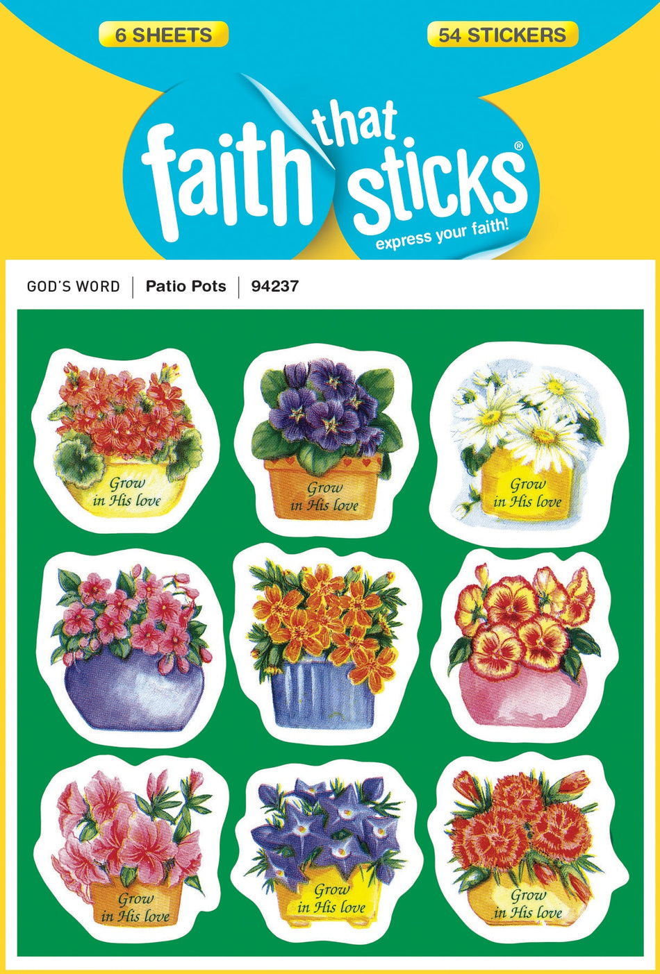 Patio Pots Stickers by Tyndale