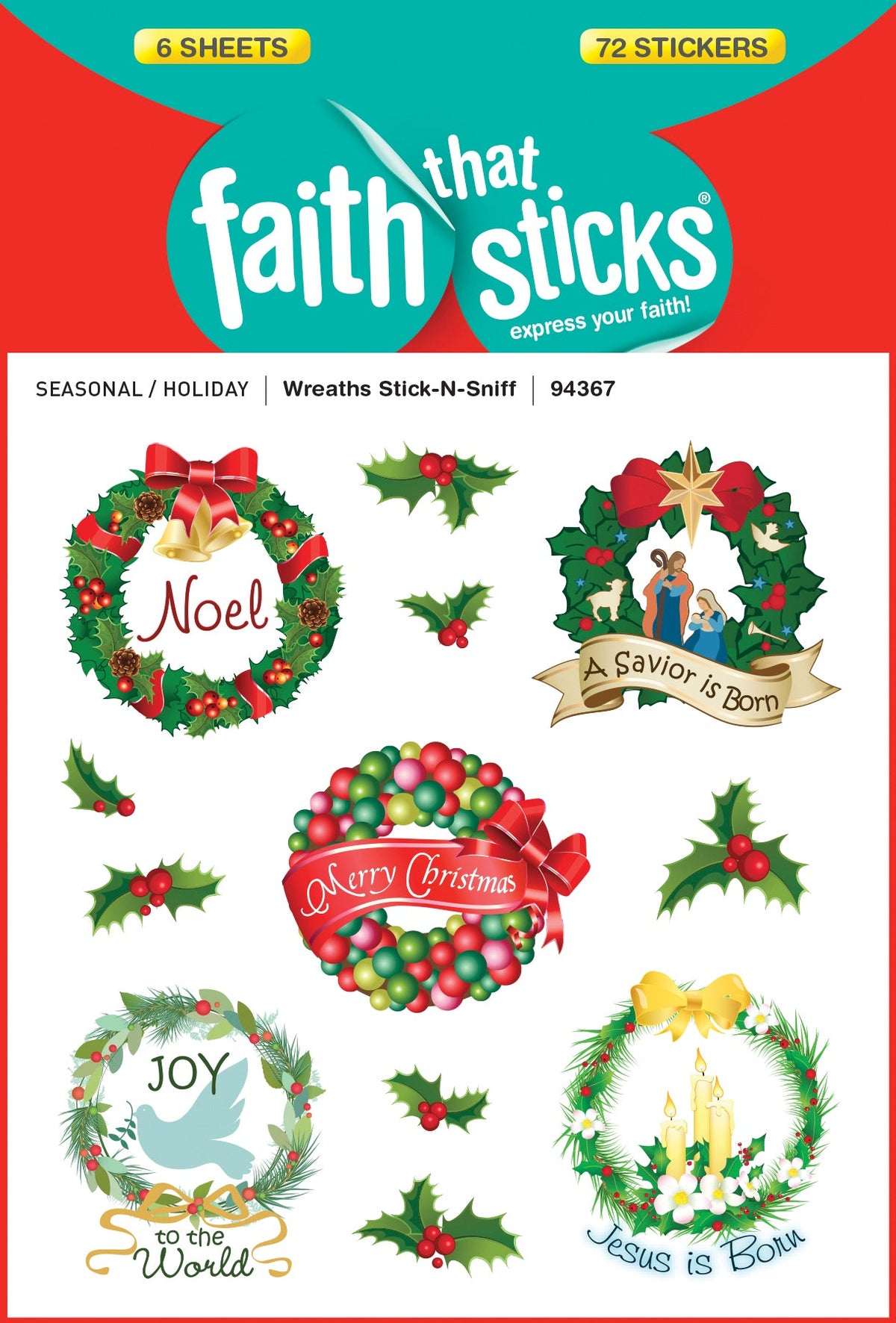 Wreaths Stick-N-Sniff Stickers by Tyndale