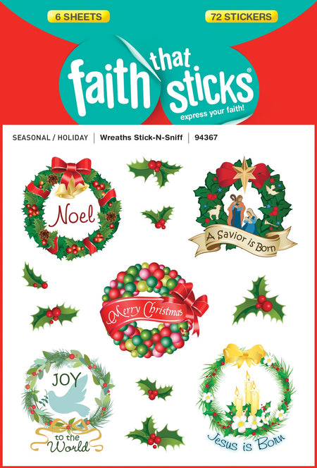 Wreaths Stick-N-Sniff Stickers by Tyndale