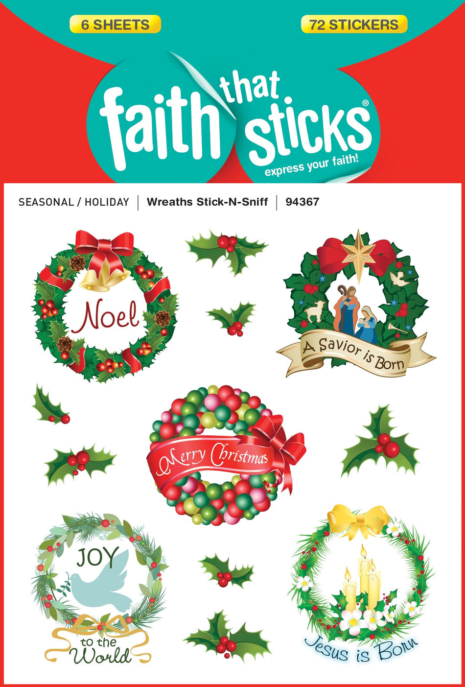 Wreaths Stick-N-Sniff Stickers by Tyndale