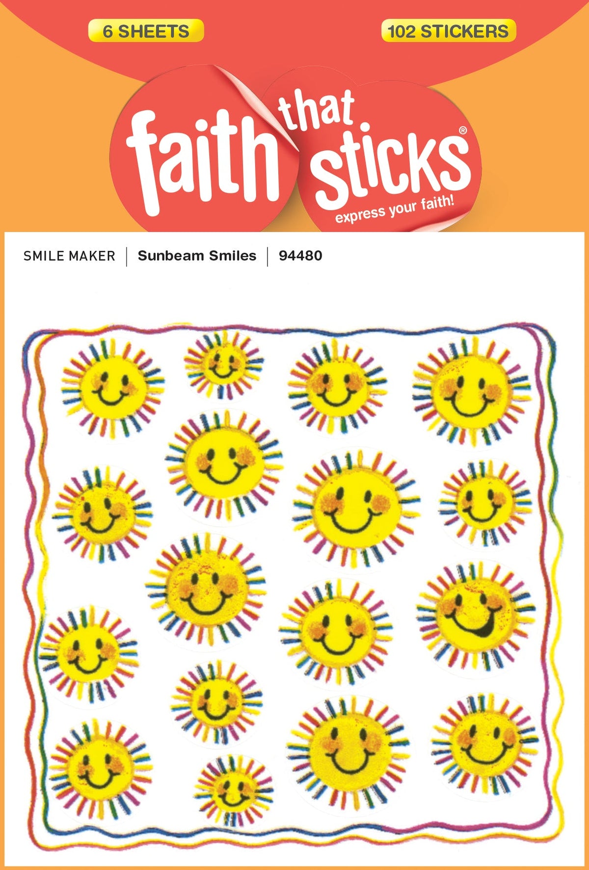 Sunbeam Smiles Stickers by Tyndale
