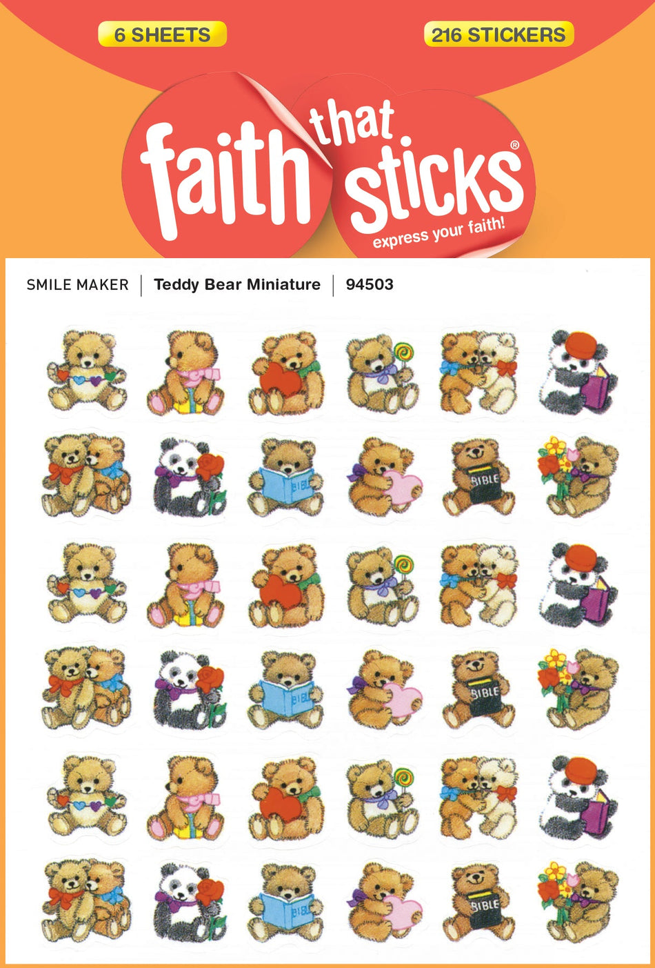 Teddy Bear Miniature Stickers by Tyndale