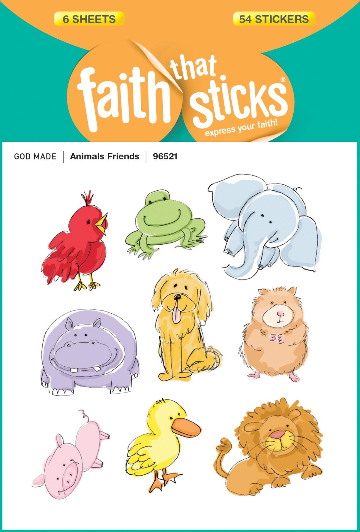 Animal Friends Stickers by Tyndale
