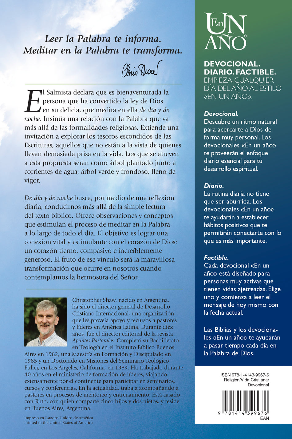 Devocional en un año–De día y de noche by Tyndale, product view 2