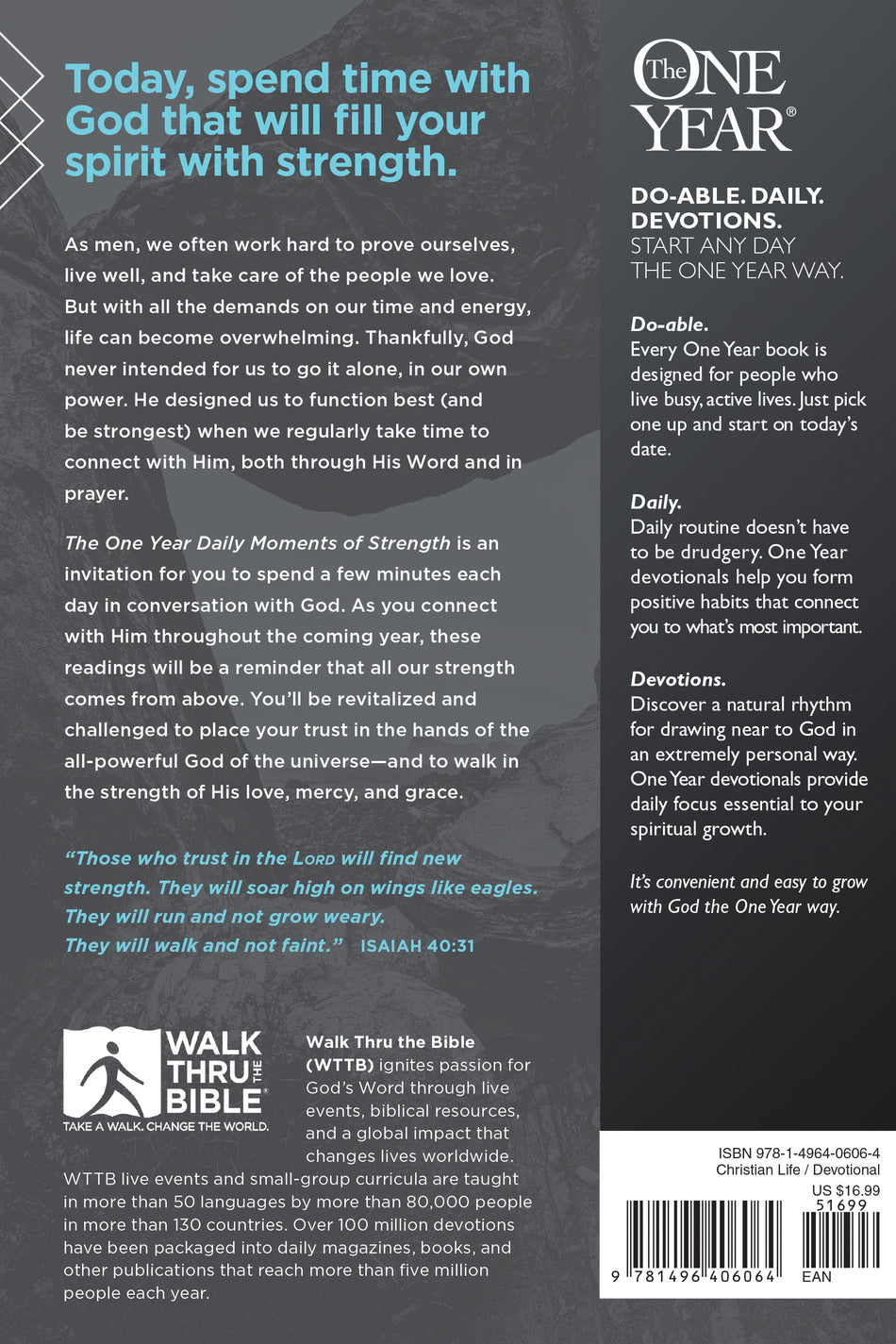 The One Year Daily Moments of Strength by Tyndale, product view 2