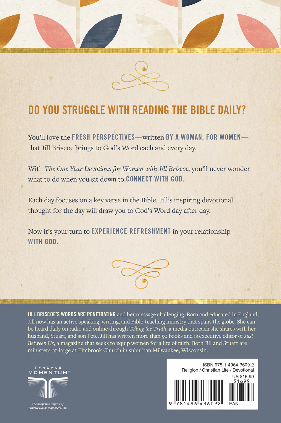 The One Year Devotions for Women with Jill Briscoe by Tyndale, product view 2