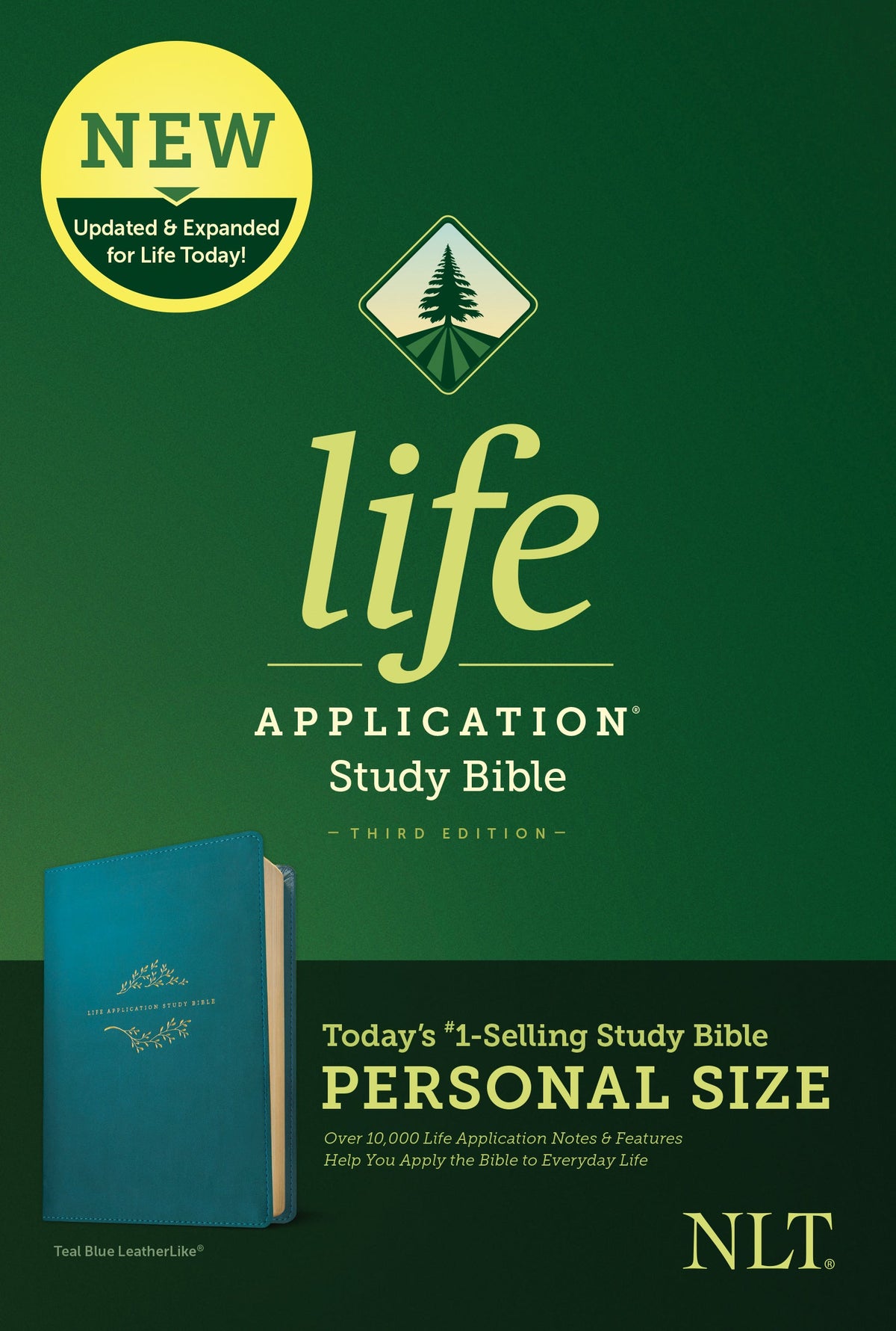 NLT Life Application Study Bible, Third Edition, Personal Size – LeatherLike, Teal Blue by Tyndale