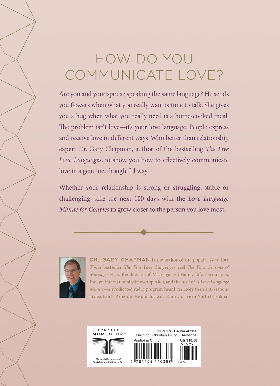 Love Language Minute for Couples by Tyndale, product view 2