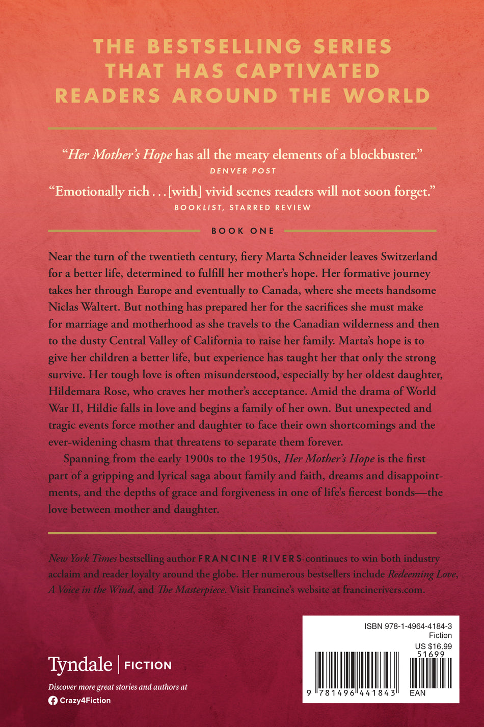 Her Mother's Hope (Marta's Legacy) by Tyndale, product view 2