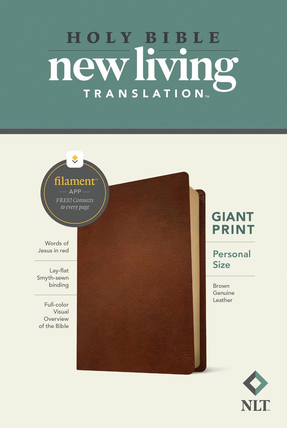NLT Personal Size Giant Print Bible, Filament Enabled by Tyndale