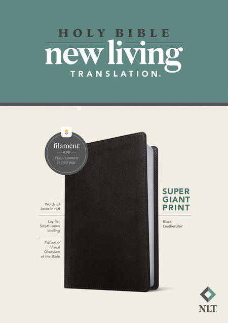 NLT Compact Giant Print Zipper Bible, Filament Enabled by Tyndale