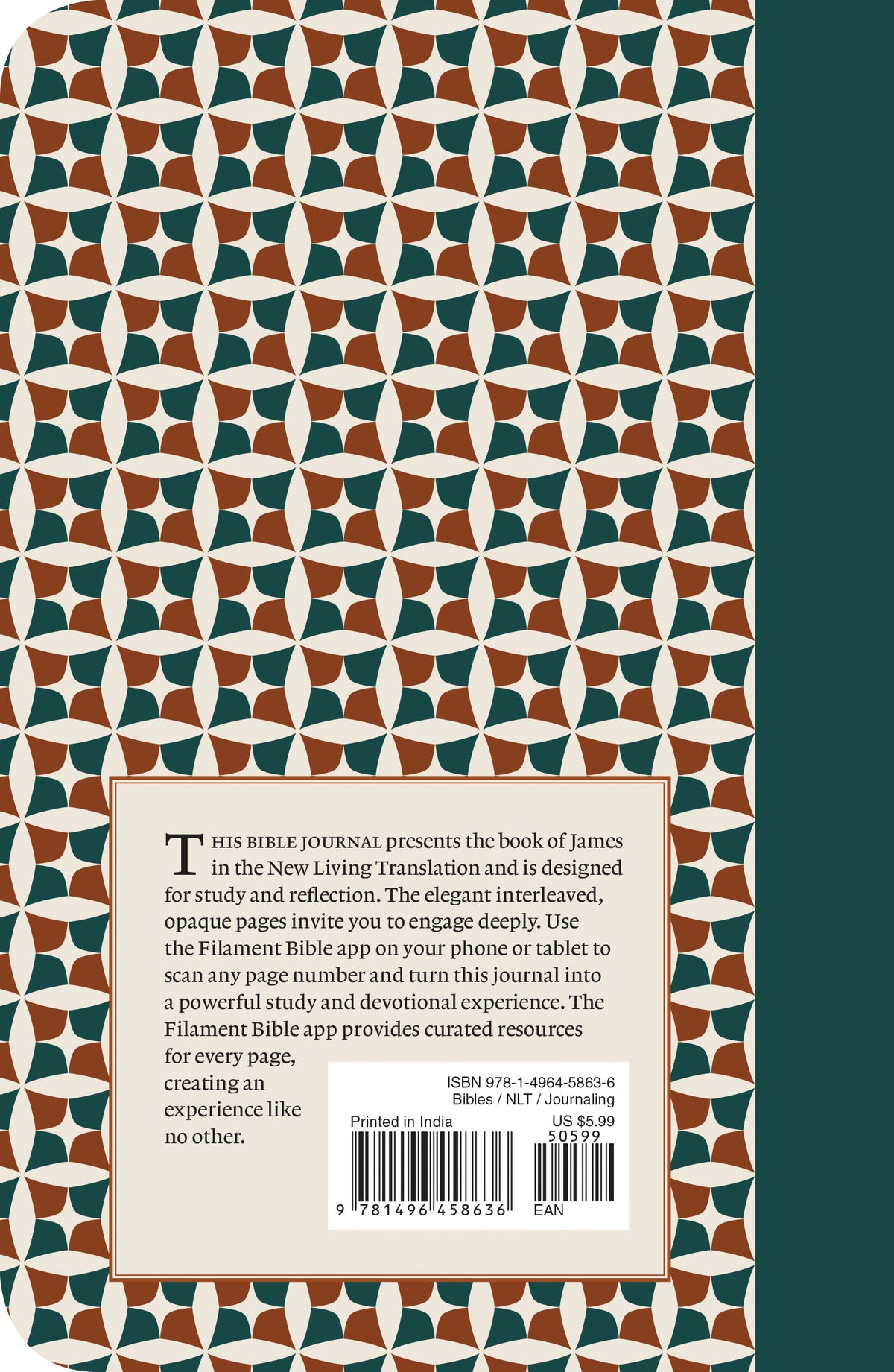 NLT Filament Bible Journal: James by Tyndale, product view 2
