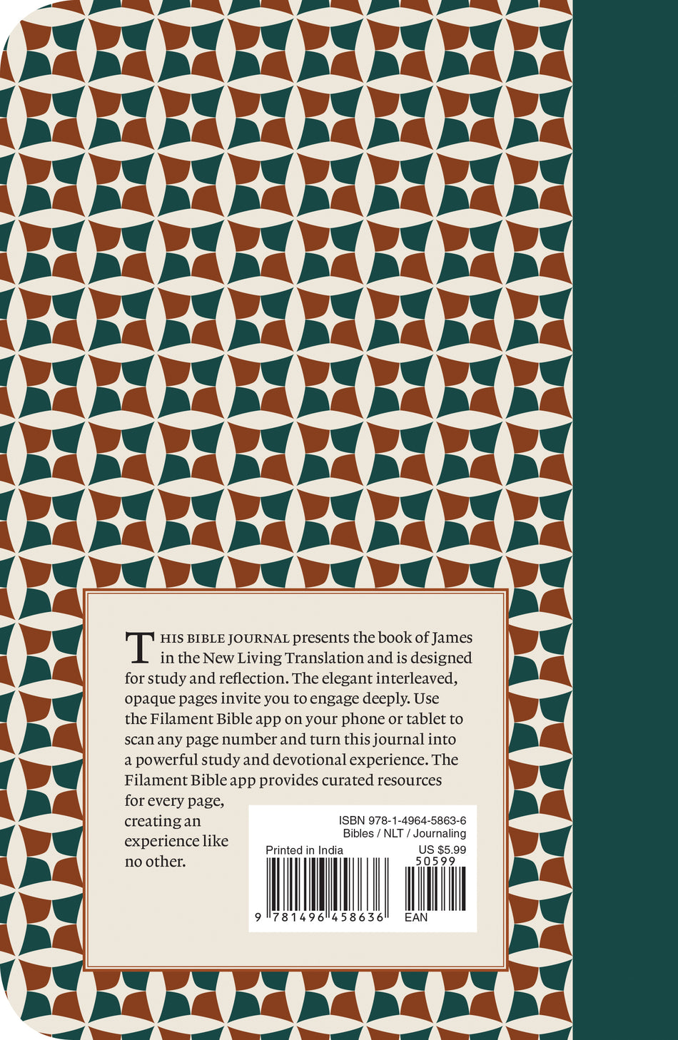 NLT Filament Bible Journal: James by Tyndale, product view 2