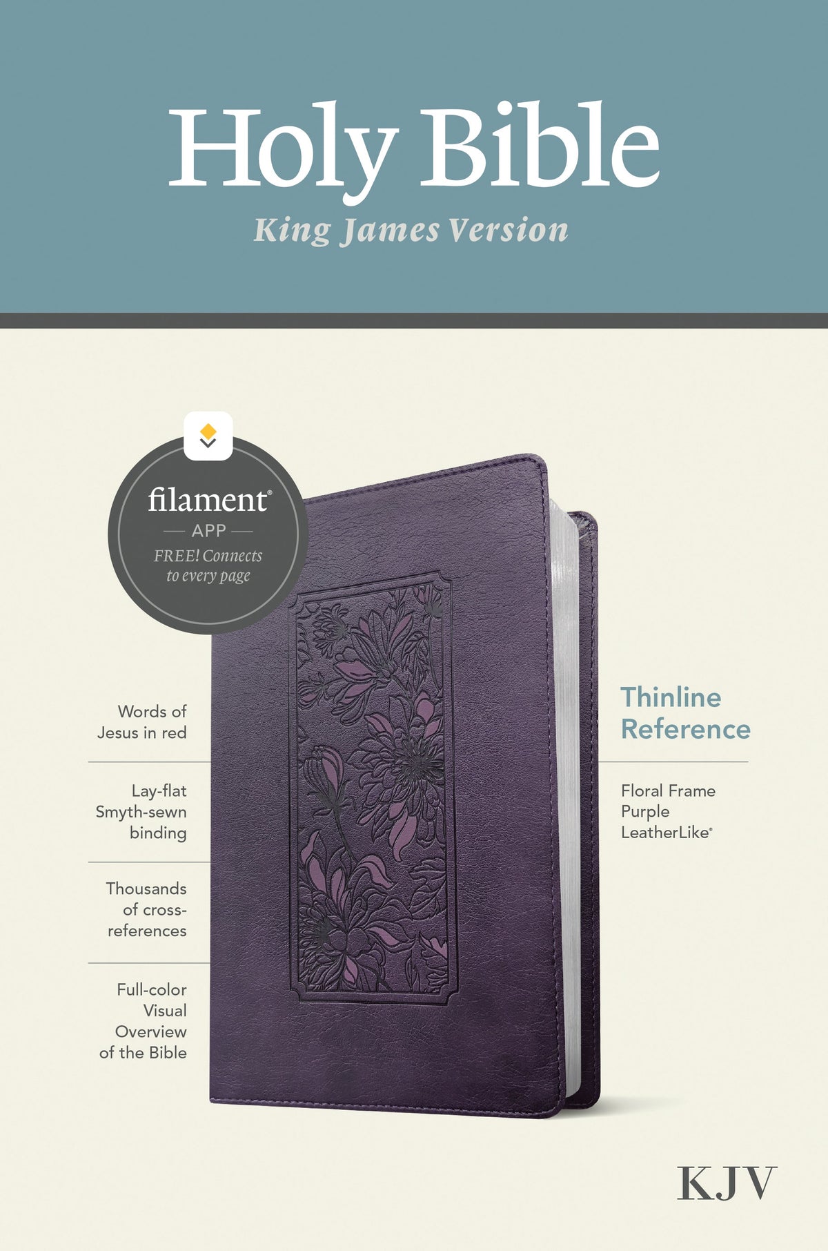 KJV Thinline Reference Bible, Filament Enabled by Tyndale
