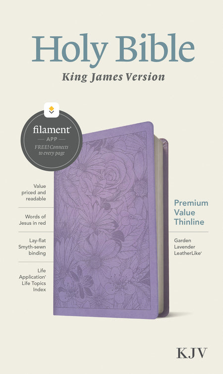 KJV Premium Value Thinline Bible, Filament Enabled by Tyndale