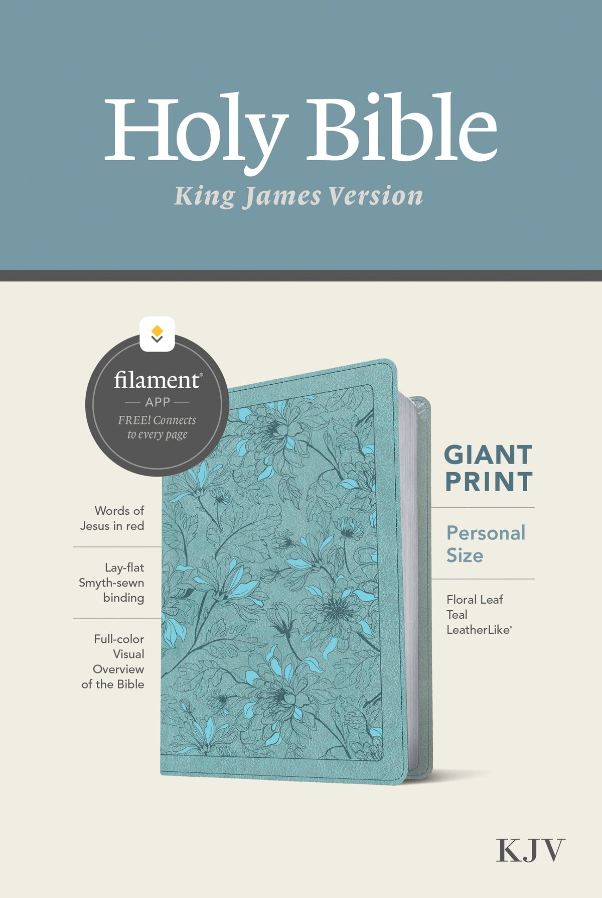 KJV Personal Size Giant Print Bible, Filament Enabled by Tyndale